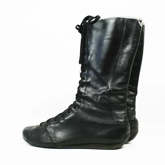 ISO DO NOT BUY: Adidas 2008 Okapi Y2K Moto/Boxeur High Laces Boots Vintage - Picture 2 of 4